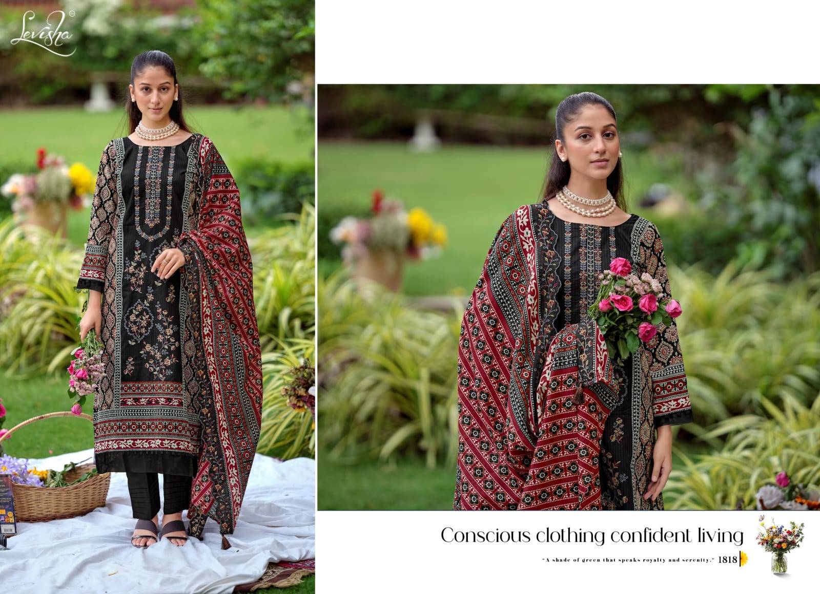 Madhubala Vol-18 By Levisha 1813 To 1818 Series Beautiful Festive Suits Stylish Colorful Fancy Casual Wear Cemric Lawn Cotton Dresses At Wholesale Price